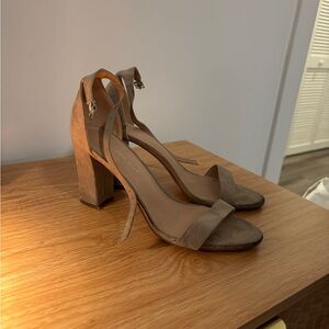 Madden Girl Tan Suede Heels